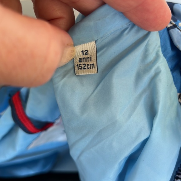 moncler kids blue camo windbreaker jacket sz 12 152cm - Picture 9 of 9